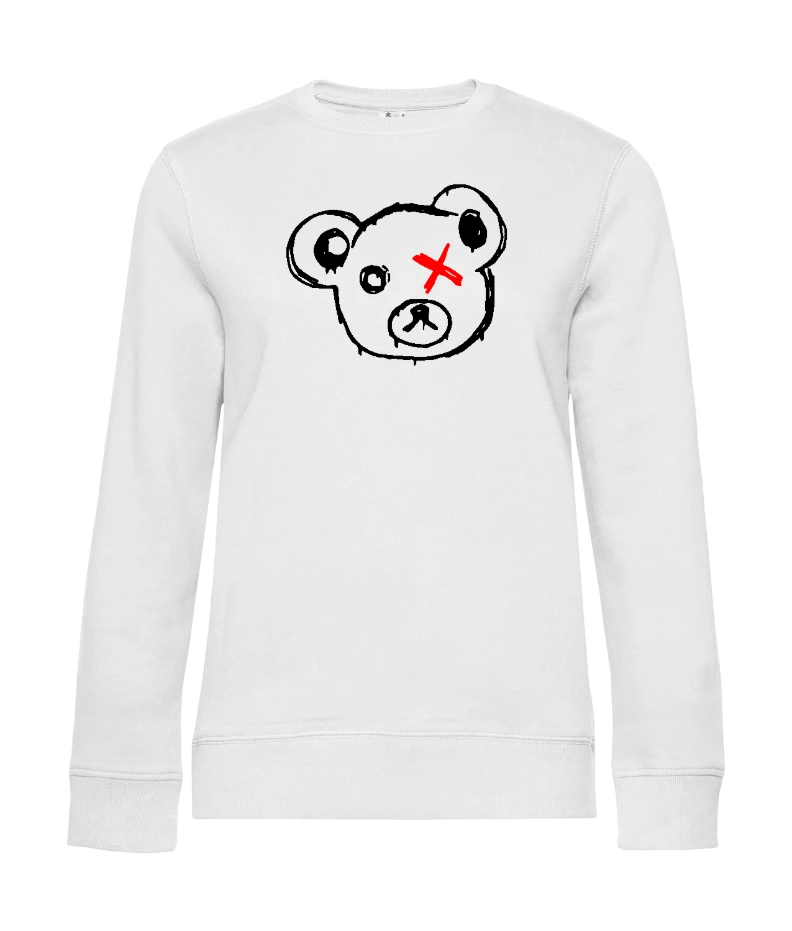 Pull femme col rond - Ours brodé