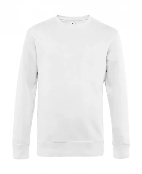 Men’s round-neck jumper – Plain (white, XS)