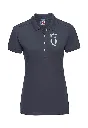Polo Ladies'Fitted Stretch 4 Boutons brodé coeur quenn