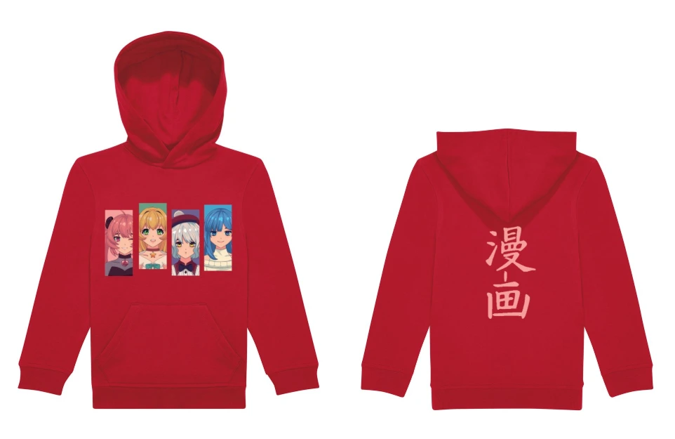 Sweat à Capuche Enfant 280g - Motifs Mangas Fille ou garçon