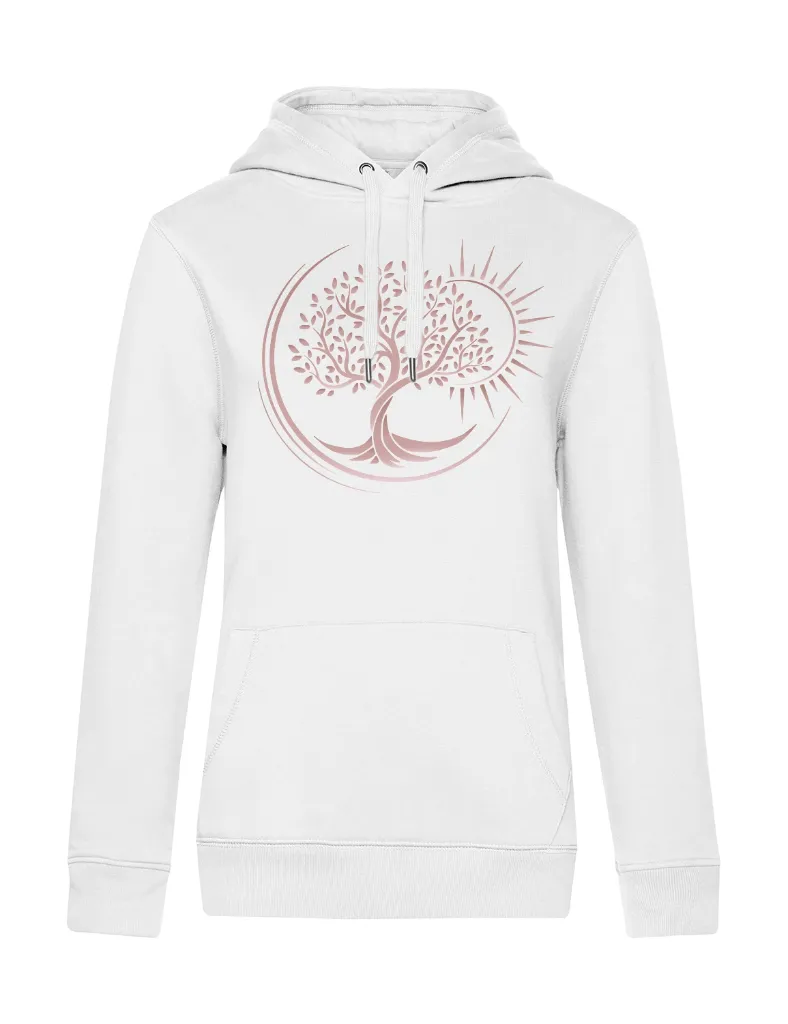 Sweat à Capuche Femme - Arbre de vie Rose Gold floqué (white, XS)