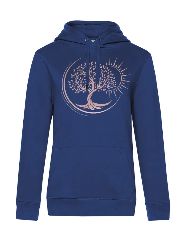 Sweat à Capuche Femme Décor Arbre de vie or rosé Poitrine