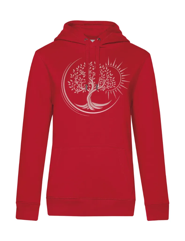 Sweat à Capuche Femme Décor Arbre de vie or rosé Poitrine