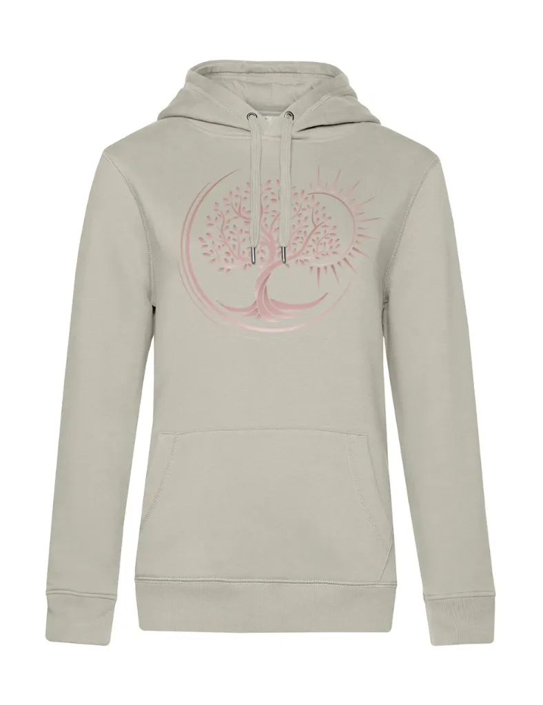 Sweat à Capuche Femme Décor Arbre de vie or rosé Poitrine