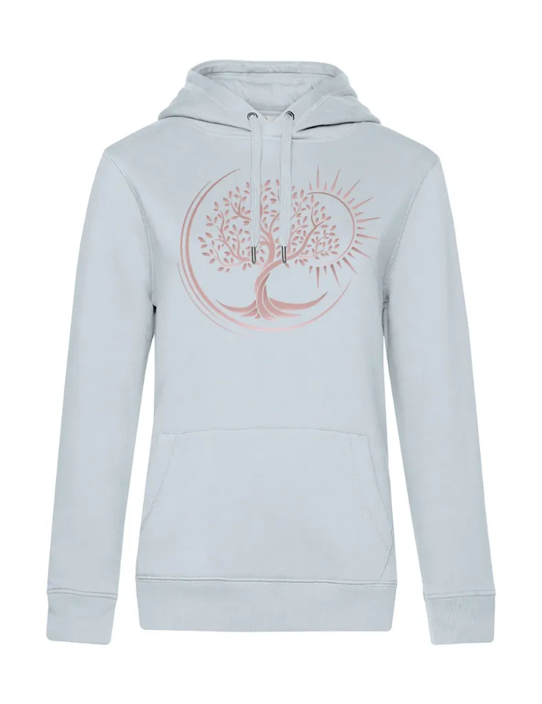 Sweat à Capuche Femme Décor Arbre de vie or rosé Poitrine