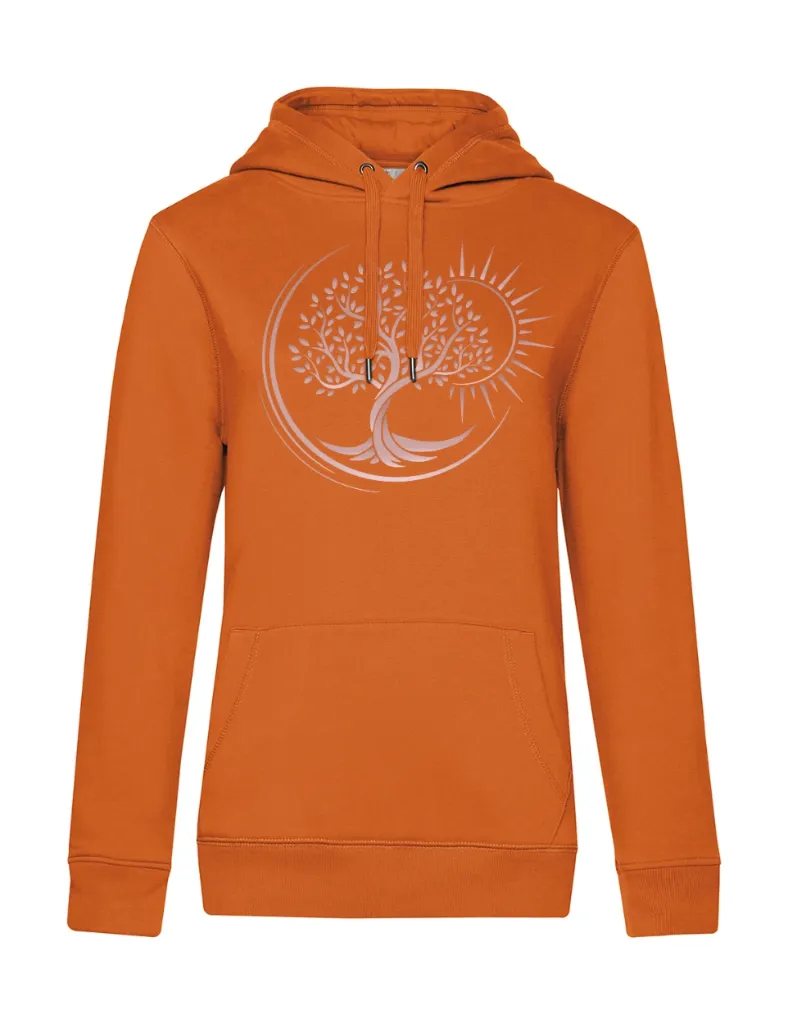 Sweat à Capuche Femme - Arbre de vie Rose Gold floqué