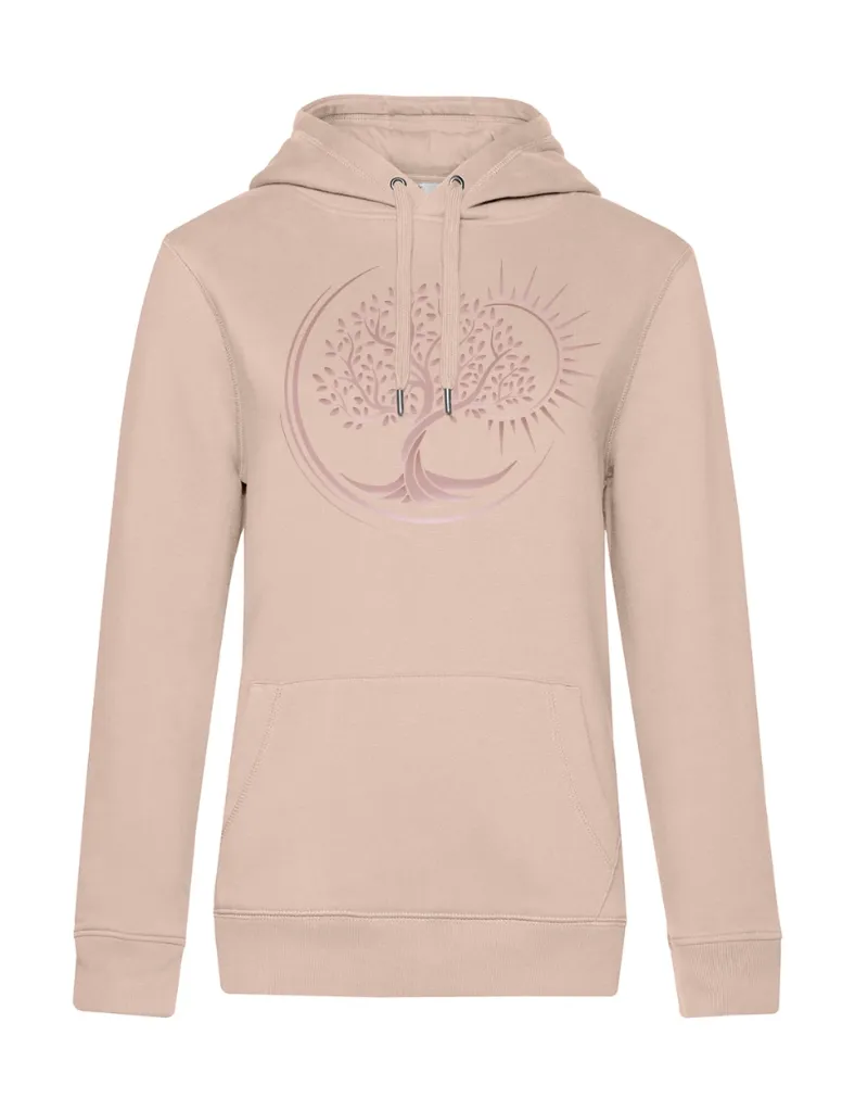Sweat à Capuche Femme Décor Arbre de vie or rosé Poitrine