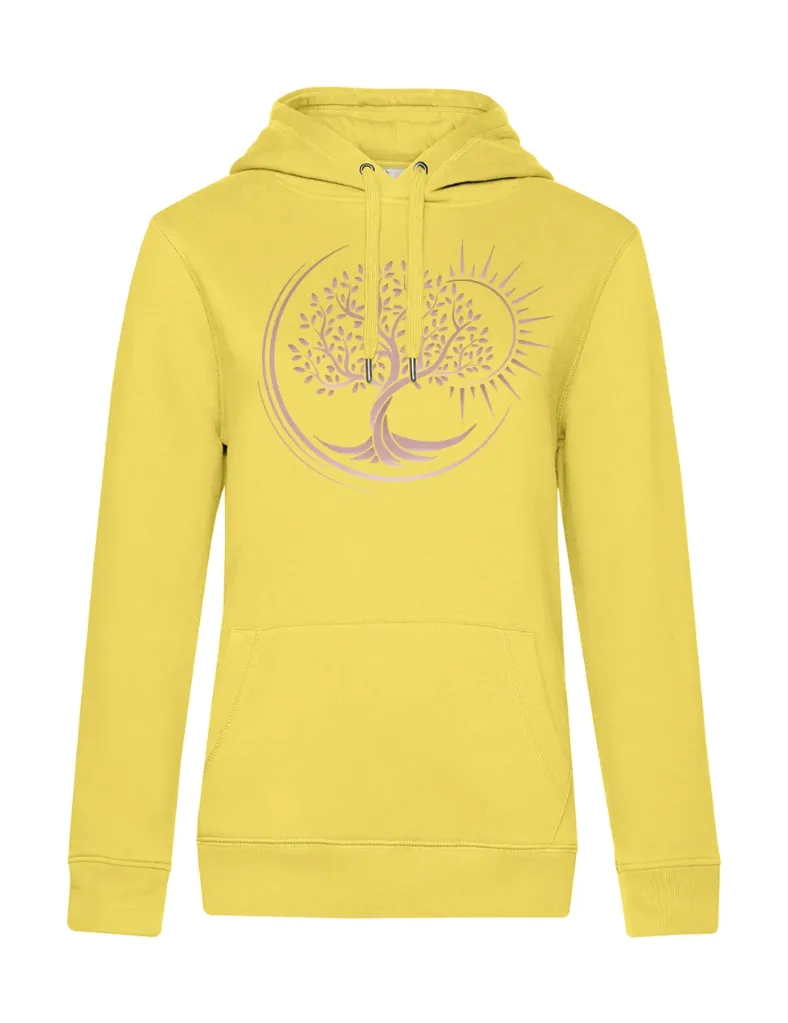 Sweat à Capuche Femme Décor Arbre de vie or rosé Poitrine