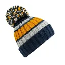 Bonnet homme à pompon - Rayé